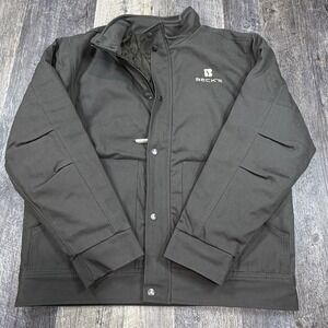 Becks Farmers at Heart Insulated Quilt Lined Canvas Work Jacket Brown Mens Large